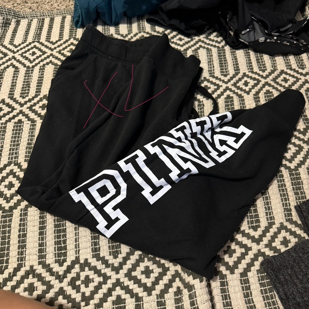 PINK Victoria's Secret Black Joggers